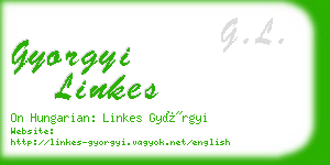 gyorgyi linkes business card